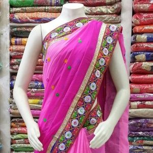 New Beautiful Saree  Stitched Blouse32% Off